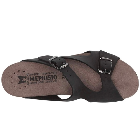 Mephisto Terri black unbuckle sandals size 42 - Picture 1 of 14